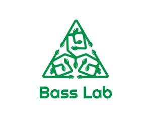 Green Triangular Vines logo design