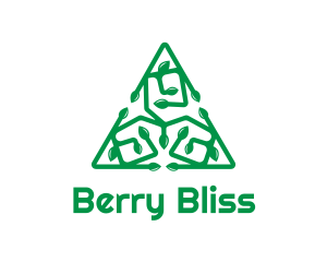 Green Triangular Vines logo design