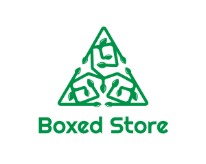 Green Triangular Vines logo design