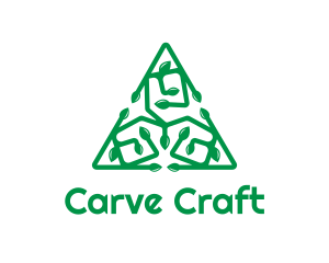 Green Triangular Vines logo design