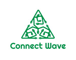 Green Triangular Vines logo design