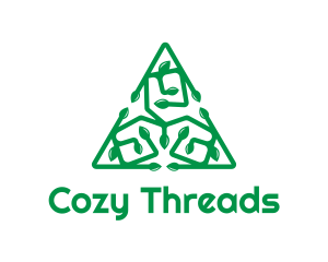 Green Triangular Vines logo design