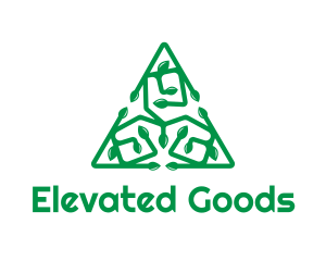 Green Triangular Vines logo design