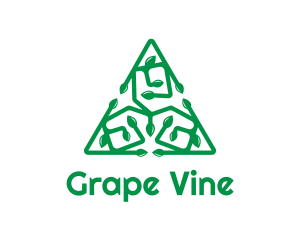 Green Triangular Vines logo design