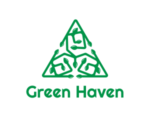 Green Triangular Vines logo