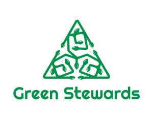 Green Triangular Vines logo design