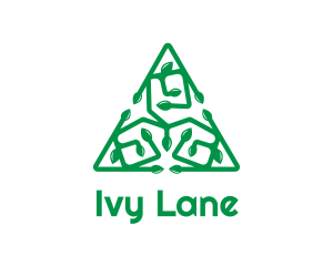 Green Triangular Vines logo
