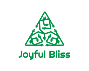 Green Triangular Vines logo design