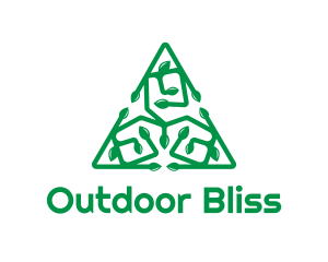 Green Triangular Vines logo design