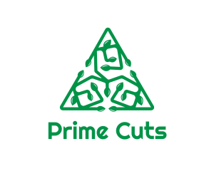 Green Triangular Vines logo design