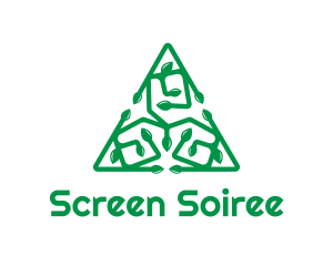 Green Triangular Vines logo design