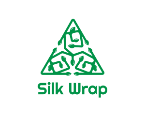 Green Triangular Vines logo design