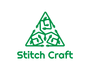 Green Triangular Vines logo design