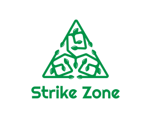 Green Triangular Vines logo design