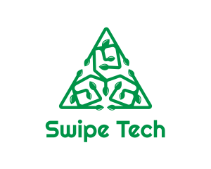 Green Triangular Vines logo design