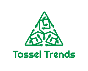 Green Triangular Vines logo design