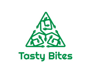 Green Triangular Vines logo