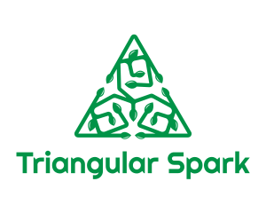 Green Triangular Vines logo