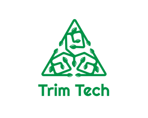 Green Triangular Vines logo design