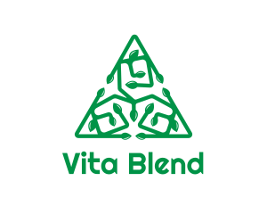 Green Triangular Vines logo design