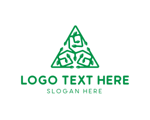 Green Triangular Vines logo