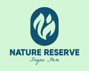 Natural Green Leaves logo design