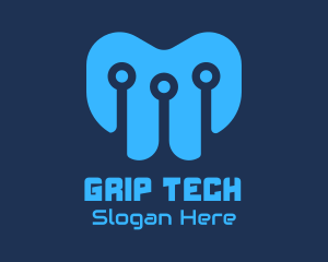 Blue Tech Company logo design