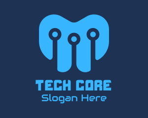 Blue Tech Company logo design