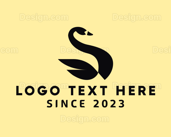 Geometric Swan Aviary Logo