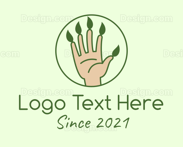 Nature Gardener Hand Logo