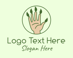 Nature Gardener Hand  Logo