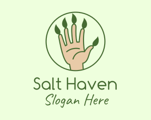 Nature Gardener Hand  Logo