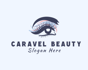 Watercolor Eyelash Beauty logo design