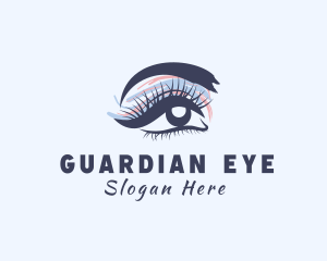 Watercolor Eyelash Beauty logo design