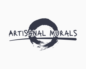 Mural Paint Brush Art logo design