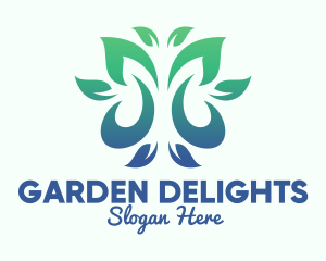 Green Environment Leaves logo design