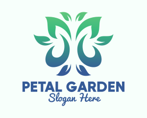 Green Environment Leaves logo design