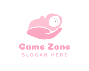 Pink Newborn Baby Logo