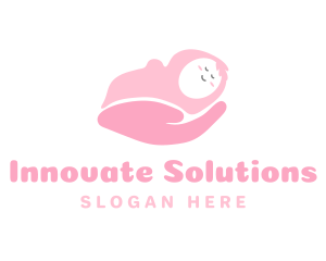 Pink Newborn Baby Logo