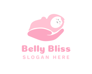 Pink Newborn Baby logo design