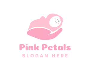 Pink Newborn Baby logo design