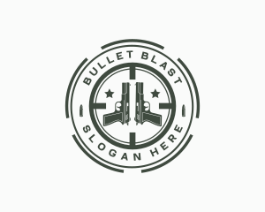 Pistol Weapon Artillery logo design