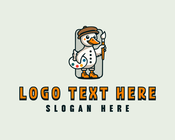 Duck Painter Artist logo