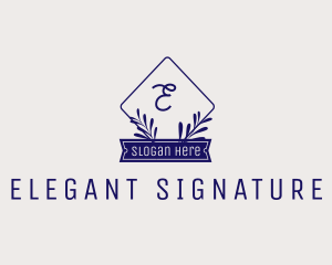 Elegant Stylish Organic Leaves  logo design