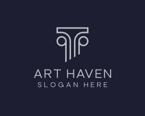 Museum Pillar Artifact logo design