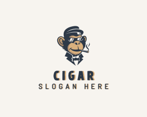 Monkey Gentleman Cigar logo design