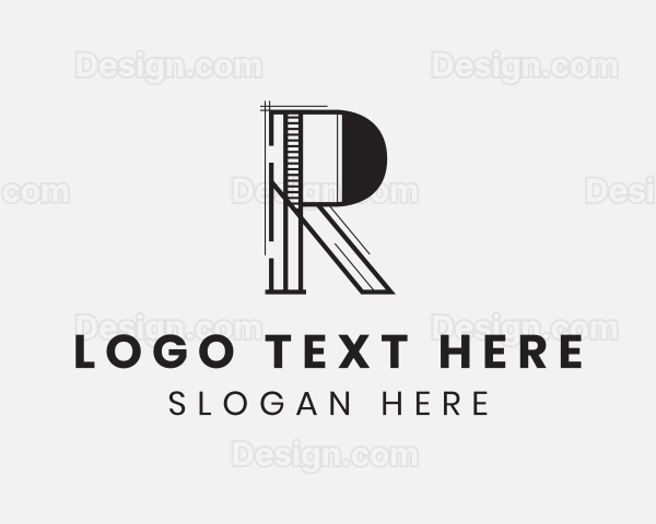 Geometric Modern Construction Letter R Logo