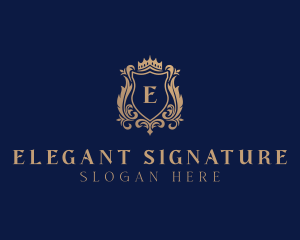 Elegant Regal Shield logo design