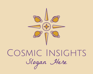 Planet Compass Astrology logo design