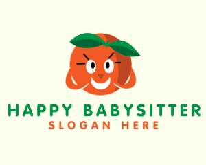 Happy Orange Fruit logo design